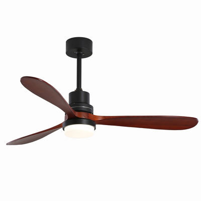 Εγχώριο ξενοδοχείο 220v 1320MM ξύλινη ανώτατων ανεμιστήρων EMC ταχύτητα τρία που προσαρμόζεται ελαφριά