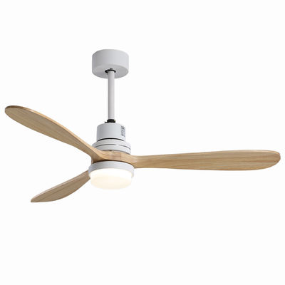 Εγχώριο ξενοδοχείο 220v 1320MM ξύλινη ανώτατων ανεμιστήρων EMC ταχύτητα τρία που προσαρμόζεται ελαφριά