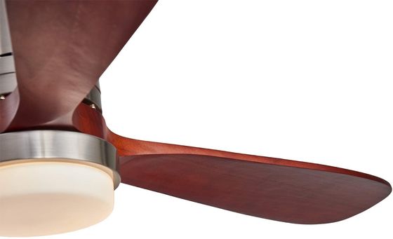 Εγχώριο ξενοδοχείο 220v 1320MM ξύλινη ανώτατων ανεμιστήρων EMC ταχύτητα τρία που προσαρμόζεται ελαφριά