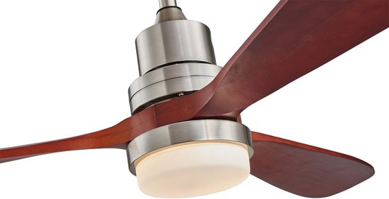 Εγχώριο ξενοδοχείο 220v 1320MM ξύλινη ανώτατων ανεμιστήρων EMC ταχύτητα τρία που προσαρμόζεται ελαφριά
