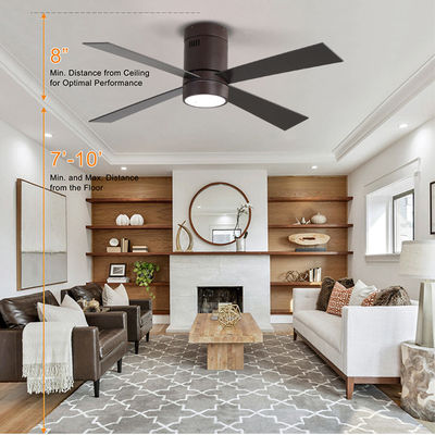 65W 48Inch 4 μετάλλων ανώτατος ανεμιστήρας ύφους λεπίδων σύγχρονος