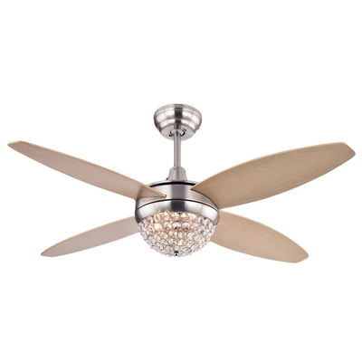 Κανένας Lampshade γυαλιού ανώτατων ανεμιστήρων χαλκού θορύβου 18w παλαιός ανεμιστήρας πολυελαίων τραπεζαρίας