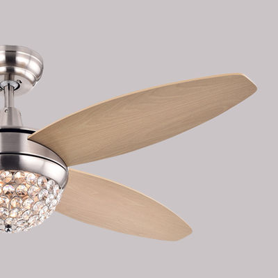 Κανένας Lampshade γυαλιού ανώτατων ανεμιστήρων χαλκού θορύβου 18w παλαιός ανεμιστήρας πολυελαίων τραπεζαρίας