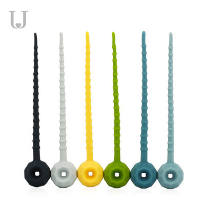 δεσμοί 27g τροφίμων σιλικόνης 115mm ElasticReusable φιλικοί προς το περιβάλλον