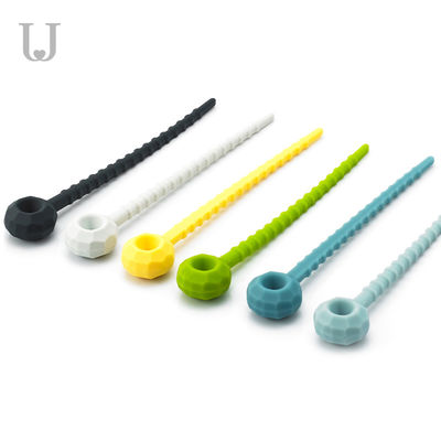 δεσμοί 27g τροφίμων σιλικόνης 115mm ElasticReusable φιλικοί προς το περιβάλλον