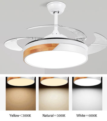 εισελκόμενος κρυστάλλου 42inch 220v ανώτατος ανεμιστήρας λεπίδων ανώτατων ανεμιστήρων κρυμμένος με το φως
